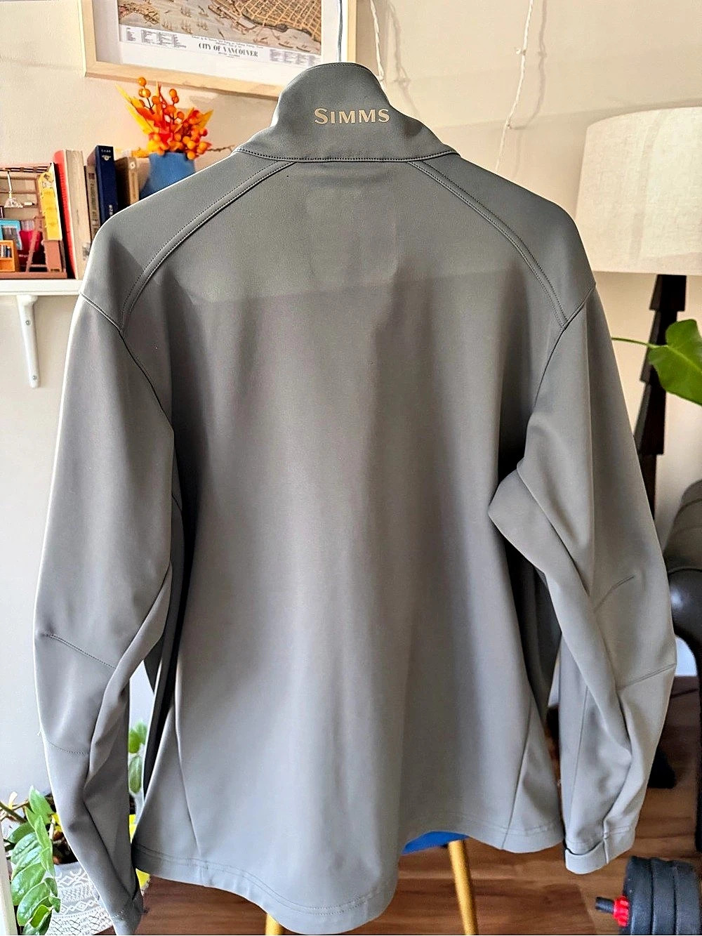 Simms Windstopper Softshell Jacket Men's Gray Performance Jacket - Picture 4 of 7